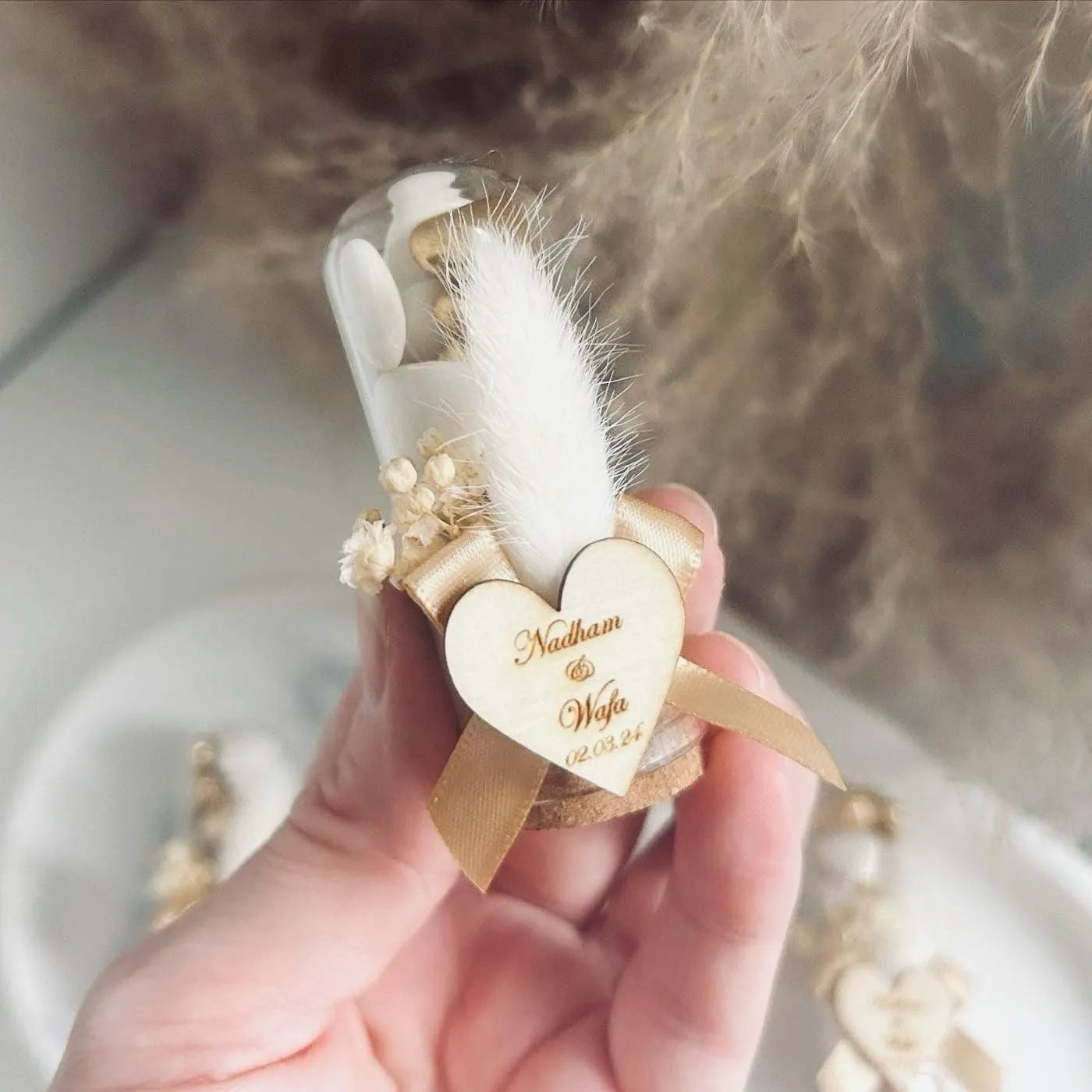 Cloche Dragée Clochette personnalisée fiche de présentation du produit vue rapproché