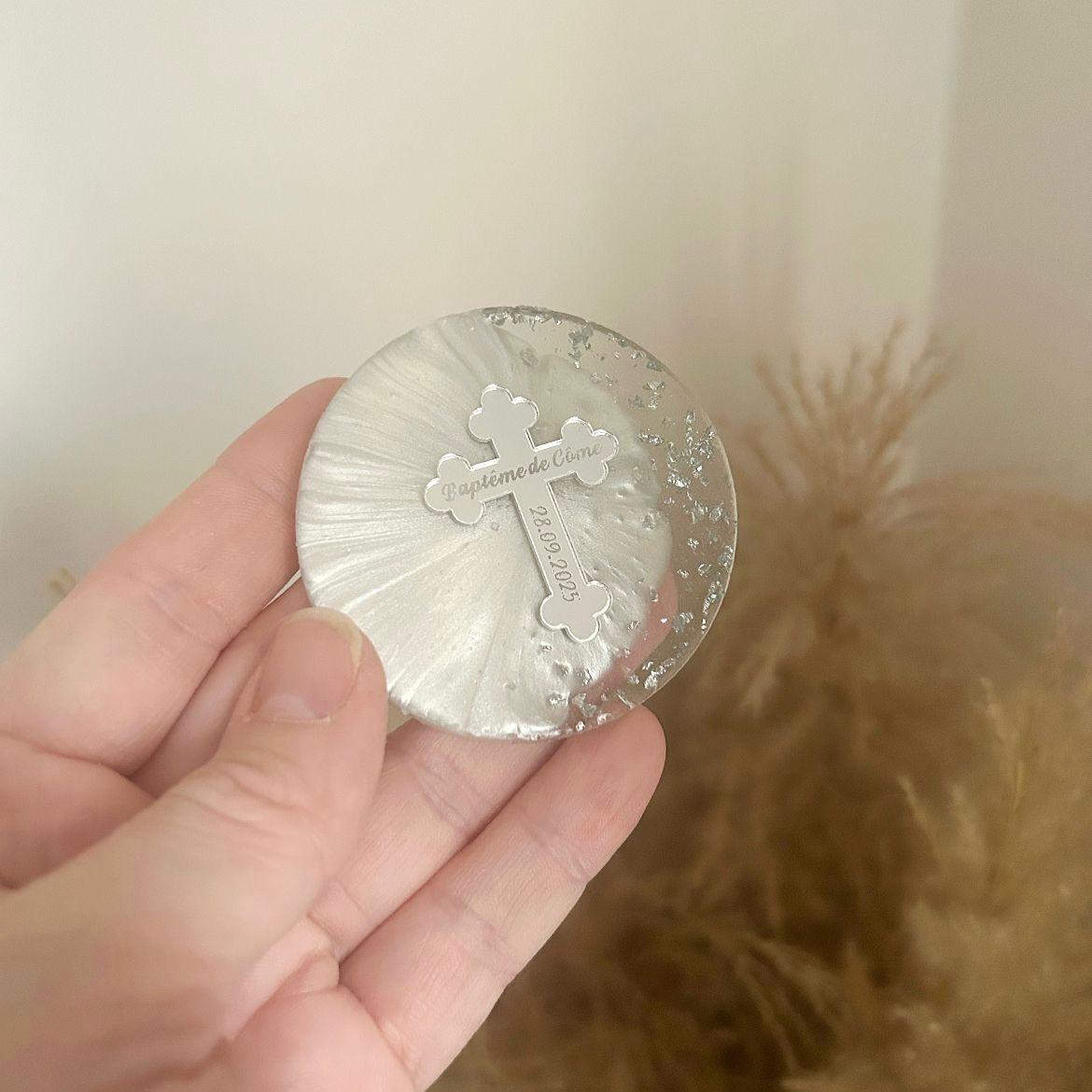 Magnet Croix Argent - MON CADEAU INVITE